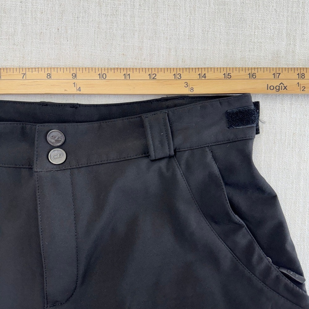 CB Sports Womens Softshell Ski Pants Black Fleece Lined Snow Pants Size M - Picture 11 of 16